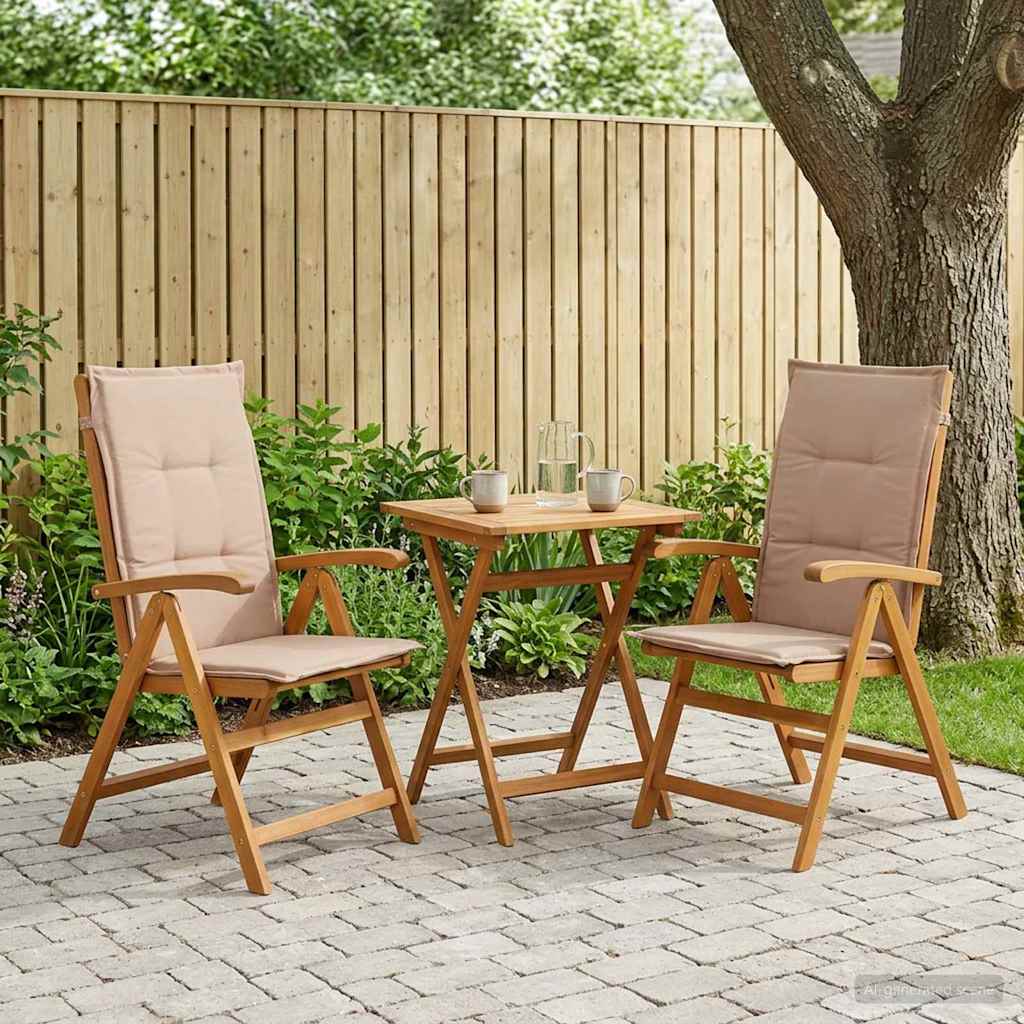 Recliner Tuinstoelen 2 st Naturel Massief Acaciahout image 1