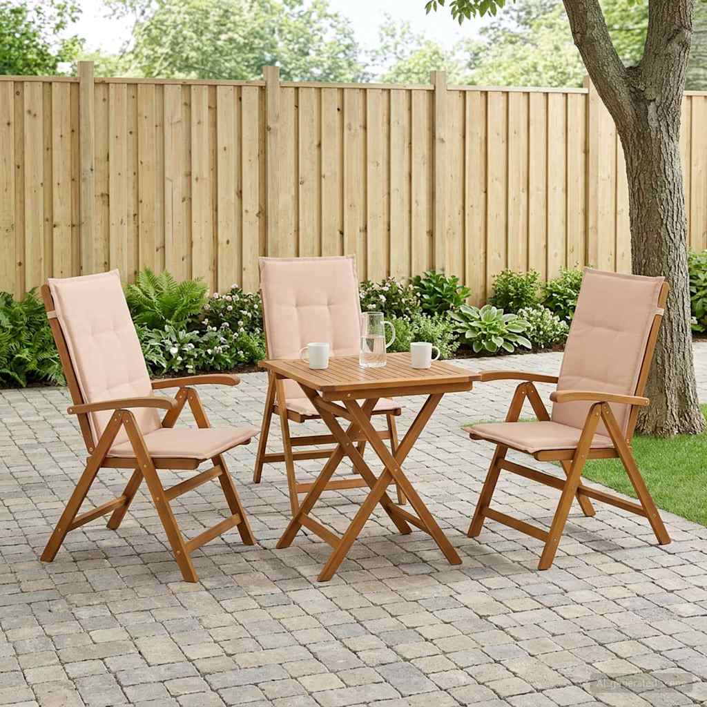 Recliner Tuinstoelen 3 st Naturel Massief Acaciahout image 1