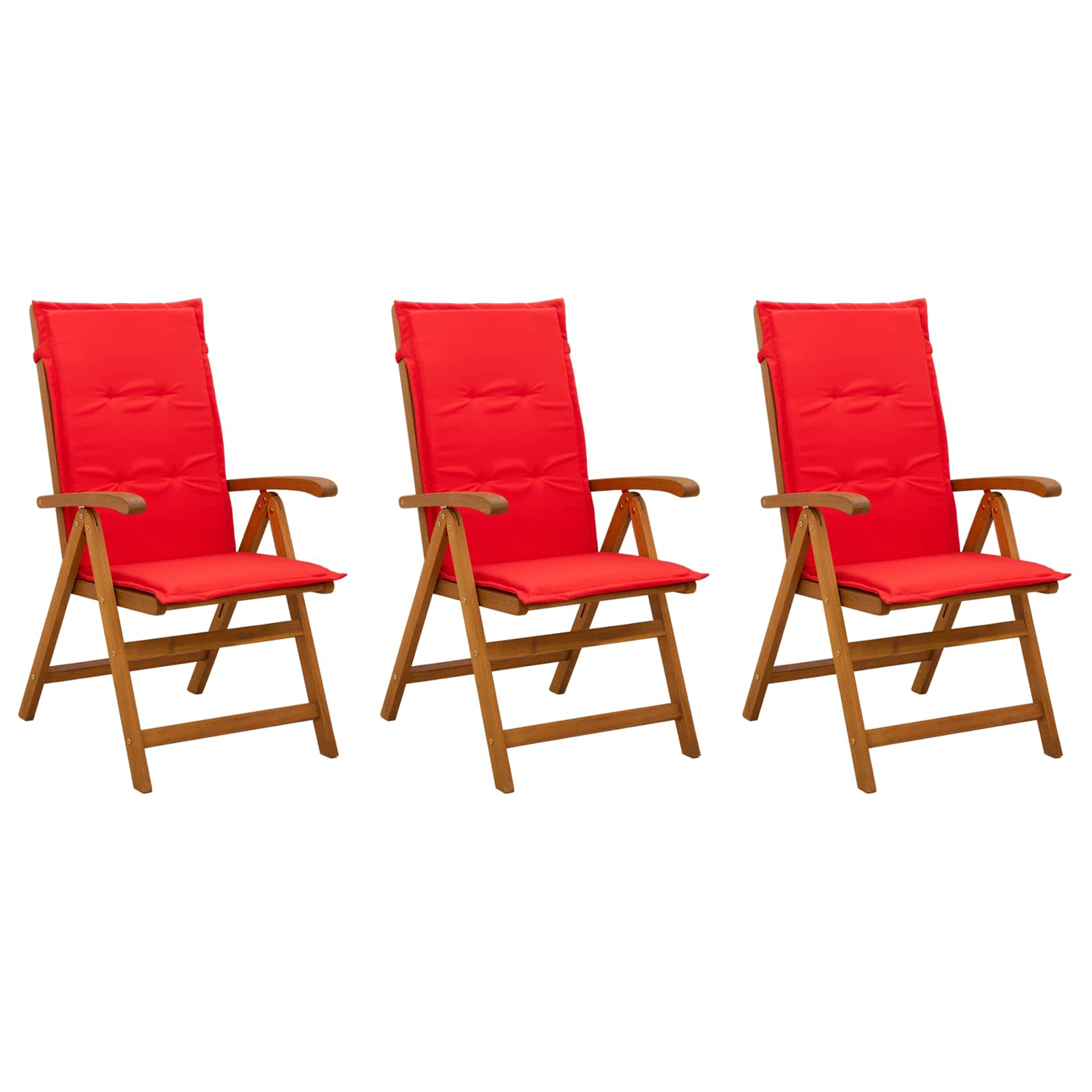 Recliner Tuinstoelen 3 st Naturel Massief Acaciahout image 2