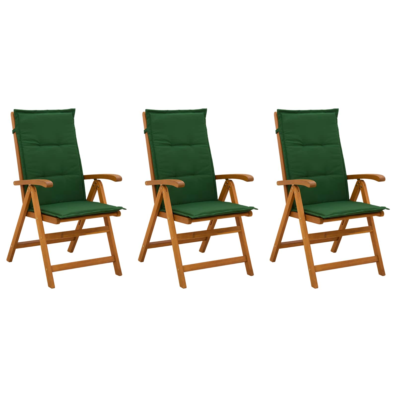 Recliner Tuinstoelen 3 st Naturel Massief Acaciahout image 2