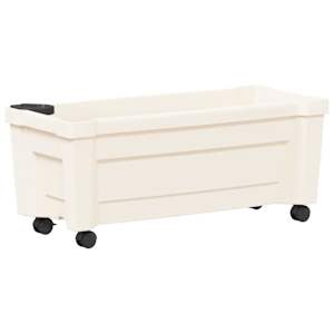 Květináč Calypso s koly Bílá 79 x 35 x 33 cm PP - obrázek 6