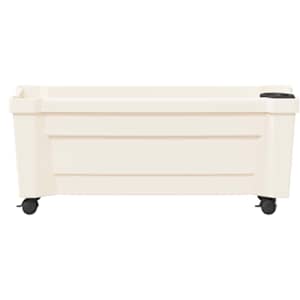 Květináč Calypso s koly Bílá 79 x 35 x 33 cm PP - obrázek 4