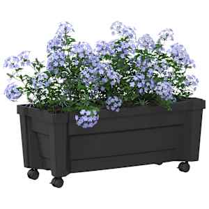 Květináč Calypso s koly Antracitová 79 x 35 x 33 cm PP - obrázek 2