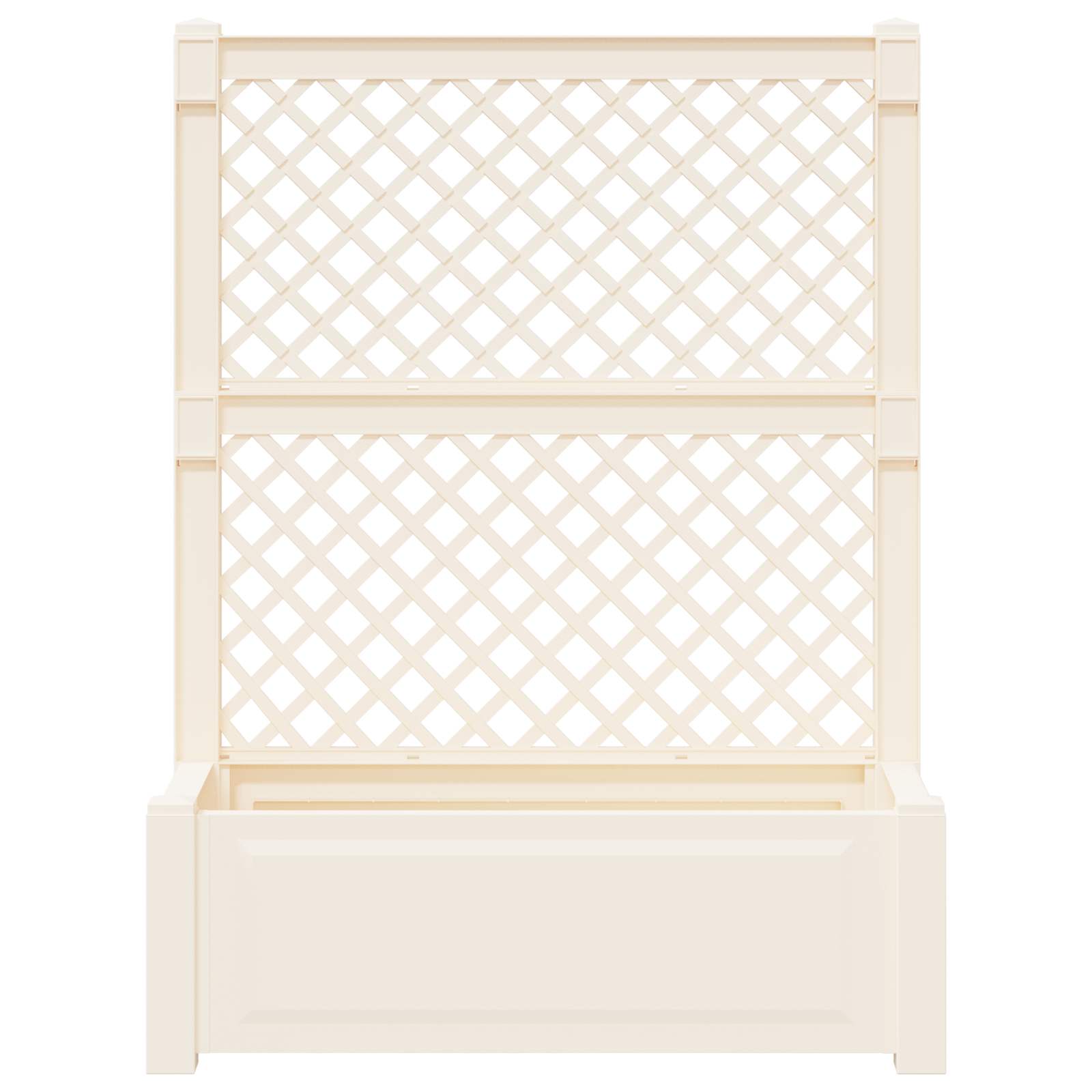 Grote plantenbak met trellis Wit 99,5 x 43 x 133,5 cm PP image 3