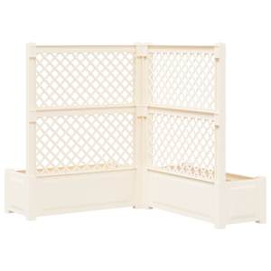 Velký květináč s treláží 2 pcs Bílá 143 x 143 x 133,5 cm PP - obrázek 7