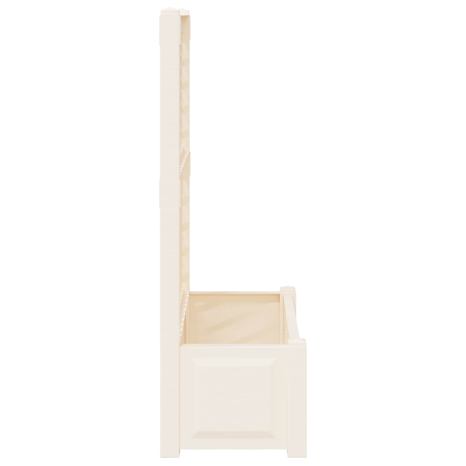 Grote plantenbak met trellis 2 pcs Wit 143 x 143 x 133,5 cm PP image 6