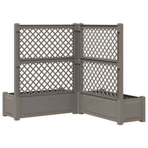 Velký květináč s treláží 2 pcs Šedá 143 x 143 x 133,5 cm PP - obrázek 7