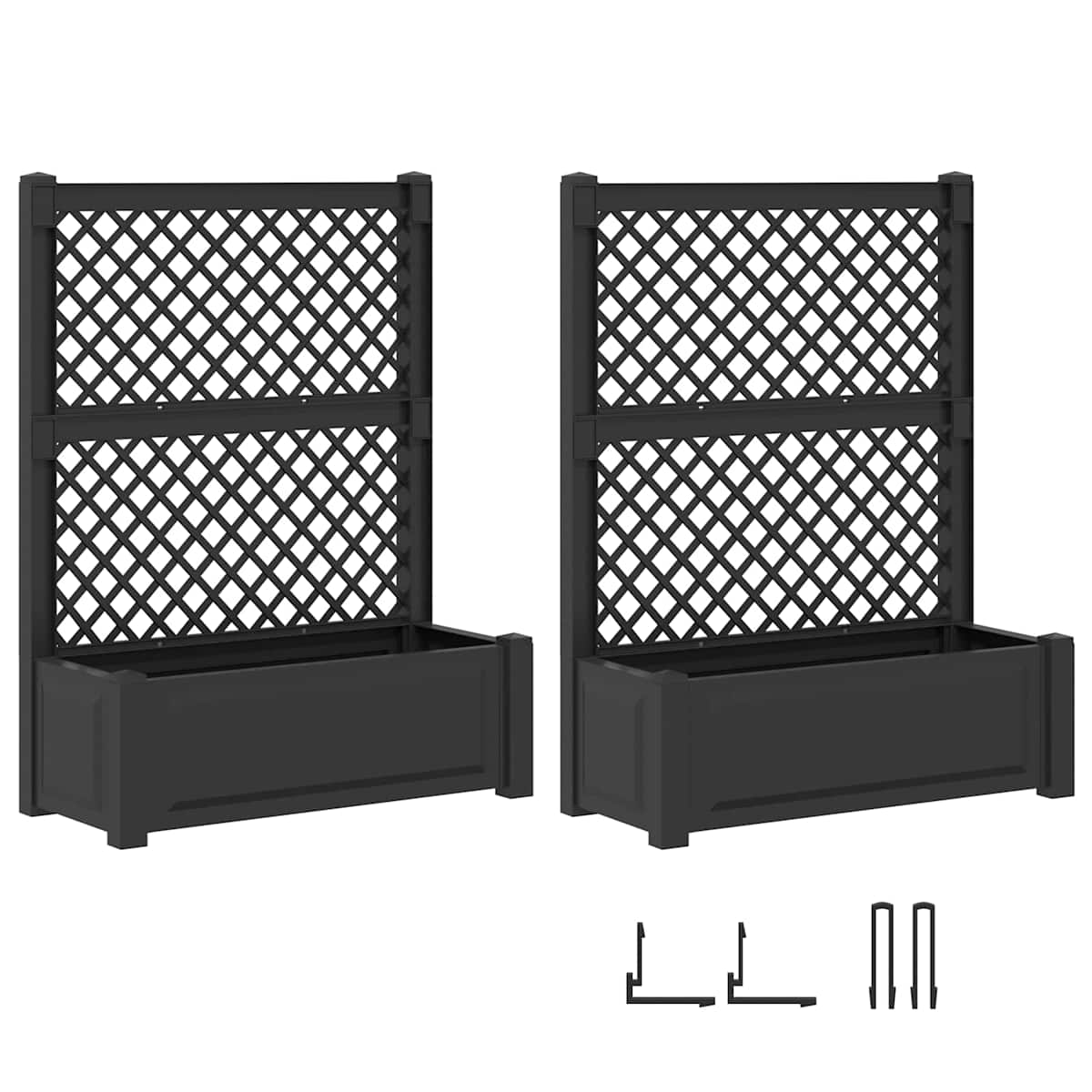 Stor blomsterkasse med espalier PP - Billede 5