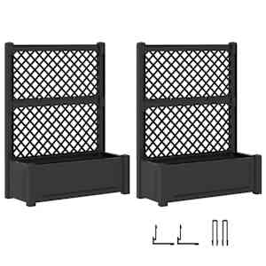 Velký květináč s treláží 2 pcs Antracitová 143 x 143 x 133,5 cm - obrázek 5