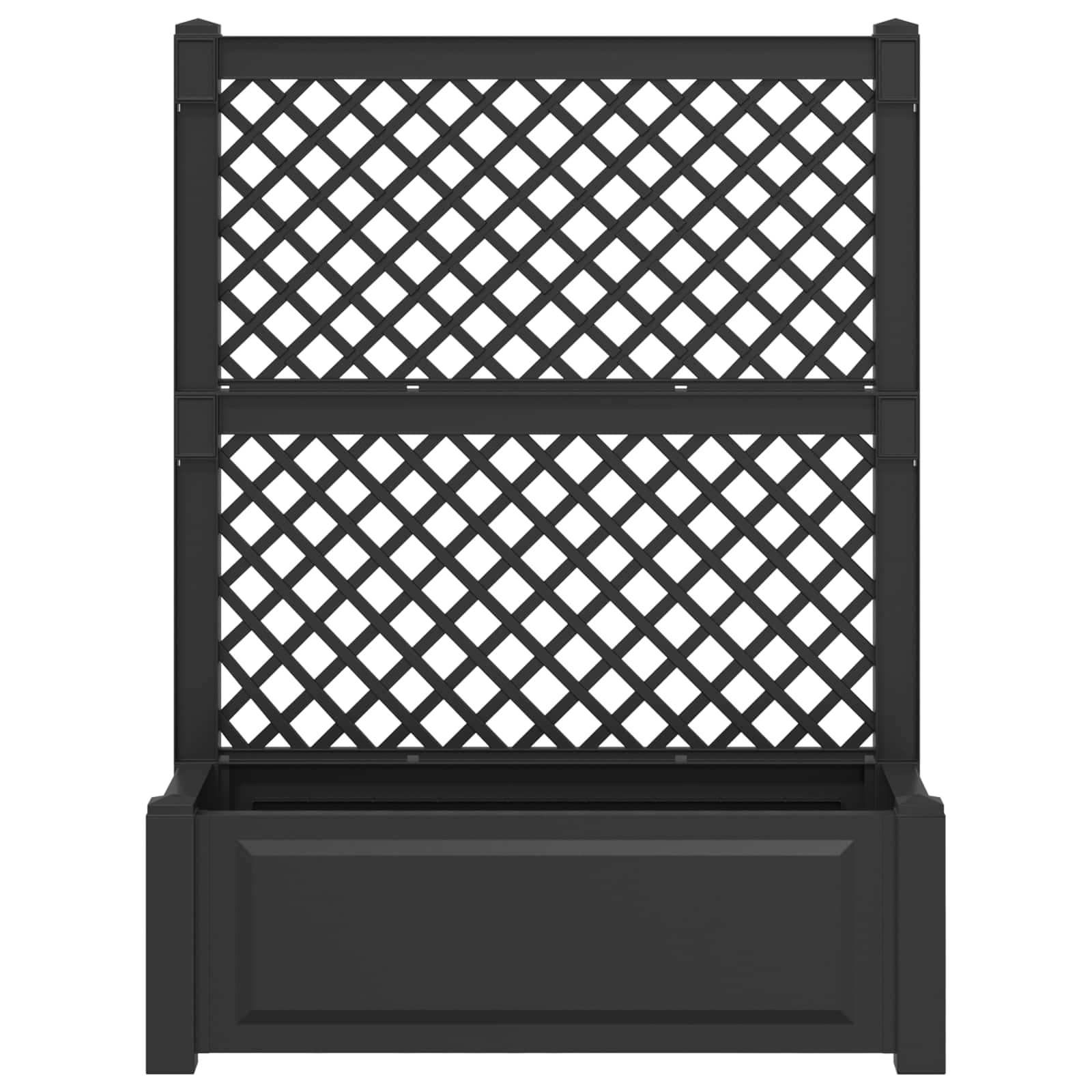 Grote plantenbak met trellis 2 pcs Antracietkleurig image 6