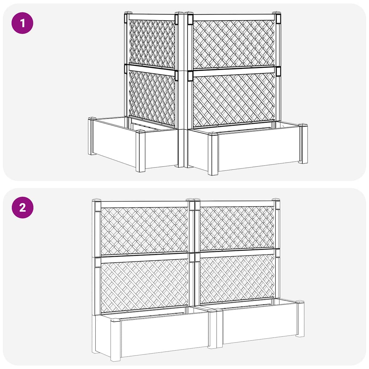 Stor blomsterkasse med espalier PP - Billede 10