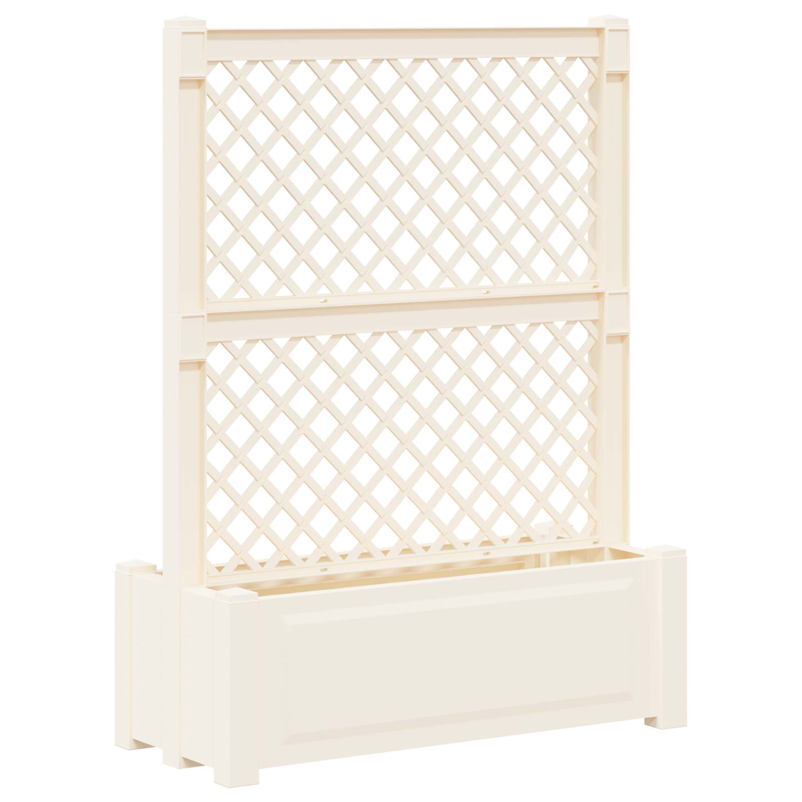 Grote planter met trellis Wit 99,5 x 43 x 133,5 PP image 1