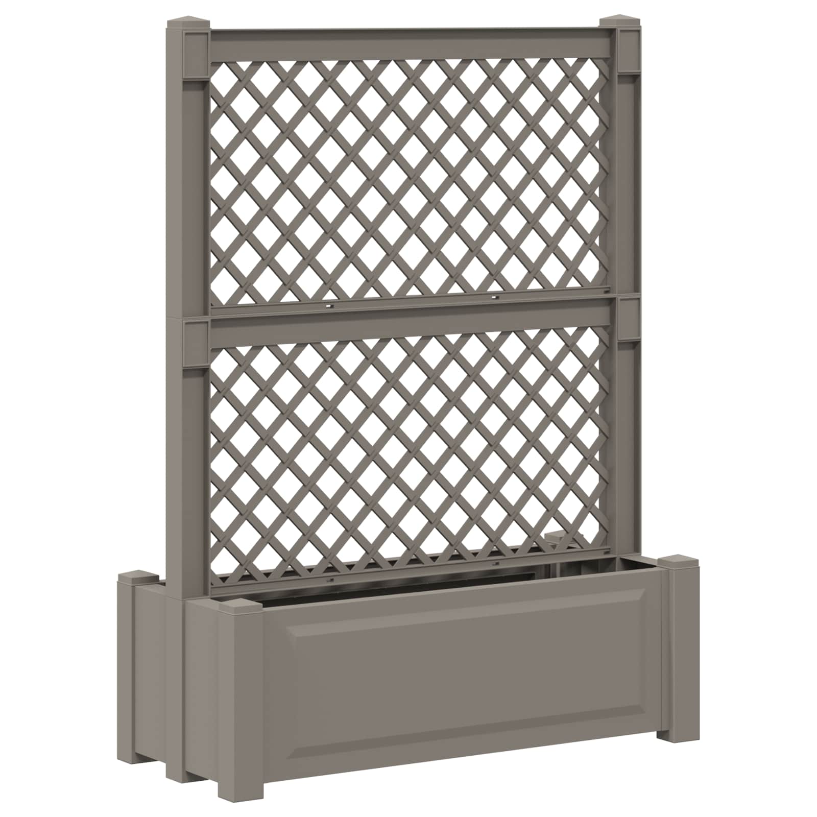 Grote planter met trellis Grijs 99,5 x 43 x 133,5 PP image 1