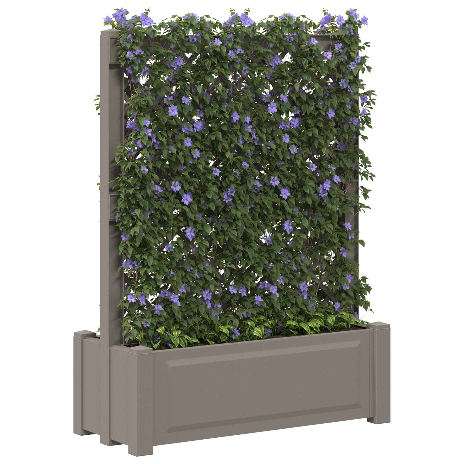 Grote planter met trellis Grijs 99,5 x 43 x 133,5 PP image 2