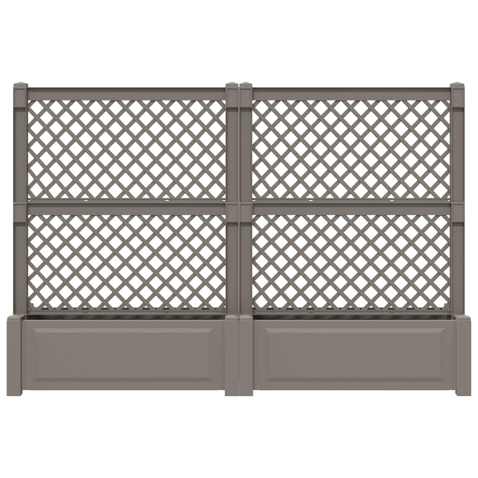 Grote planter met trellis 2 pcs Grijs 200 x 43 x 133,5 cm PP image 4