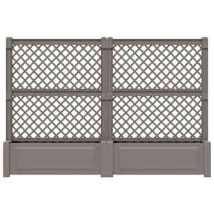 Velký květináč s treláží 2 pcs Šedá 200 x 43 x 133,5 cm PP - obrázek 4