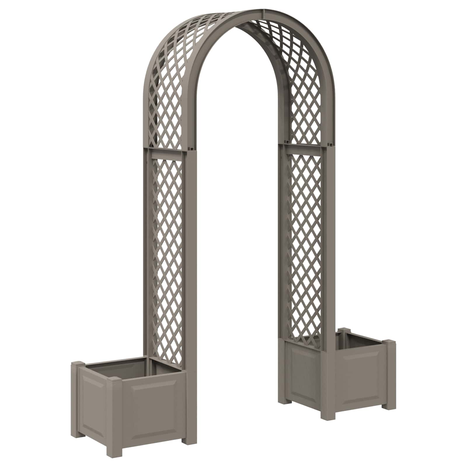 Rozenboog met planter Grijs 168,5 x 43 x 207 cm PP image 1