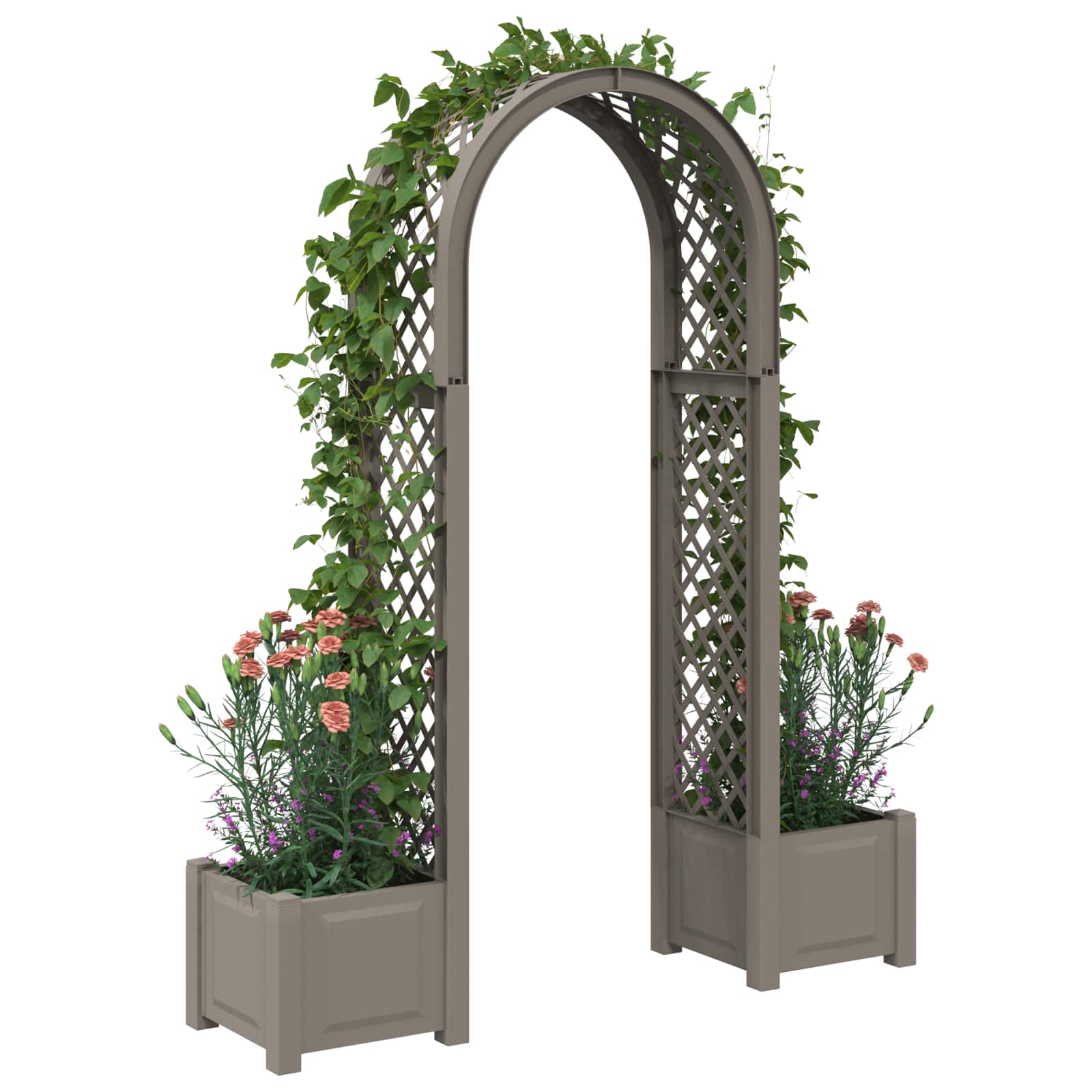 Rozenboog met planter Grijs 168,5 x 43 x 207 cm PP image 2