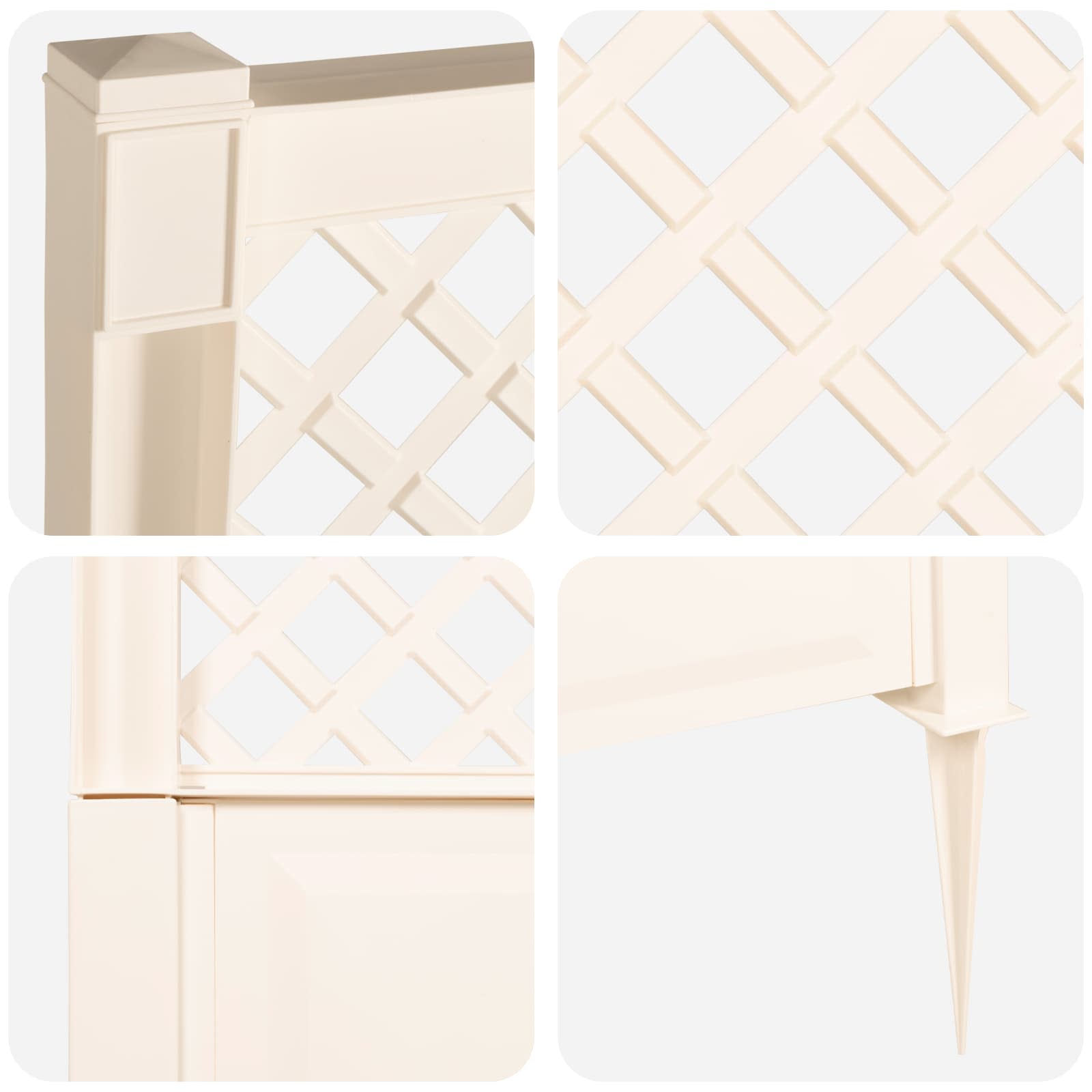Trellis met Spike Wit 43 x 6 x 165 cm PP image 6