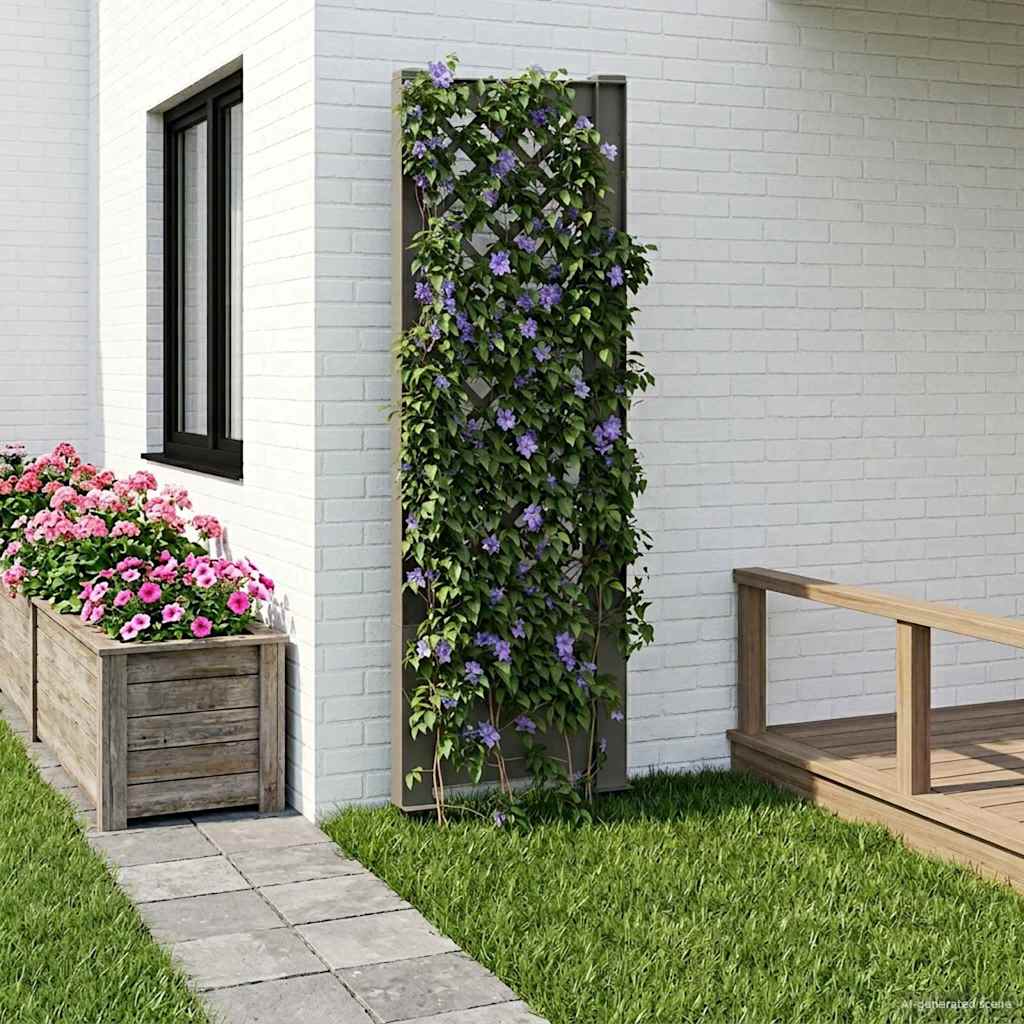 vidaXL Grătar cu țăruș Gri 43 x 6 x 165 cm PP