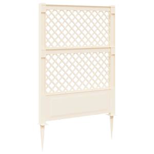 vidaXL Trellis okkaga PP Valge
