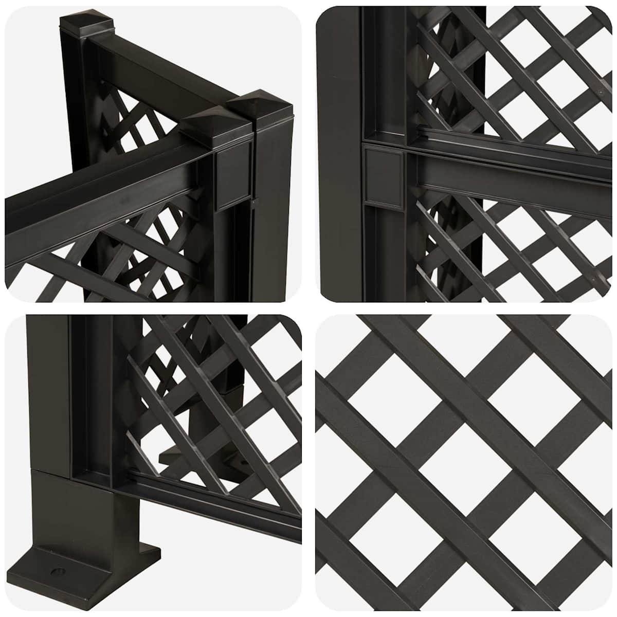 Affaldskurvgitter Antracit 123 x 47 x 114 cm PP - Billede 7