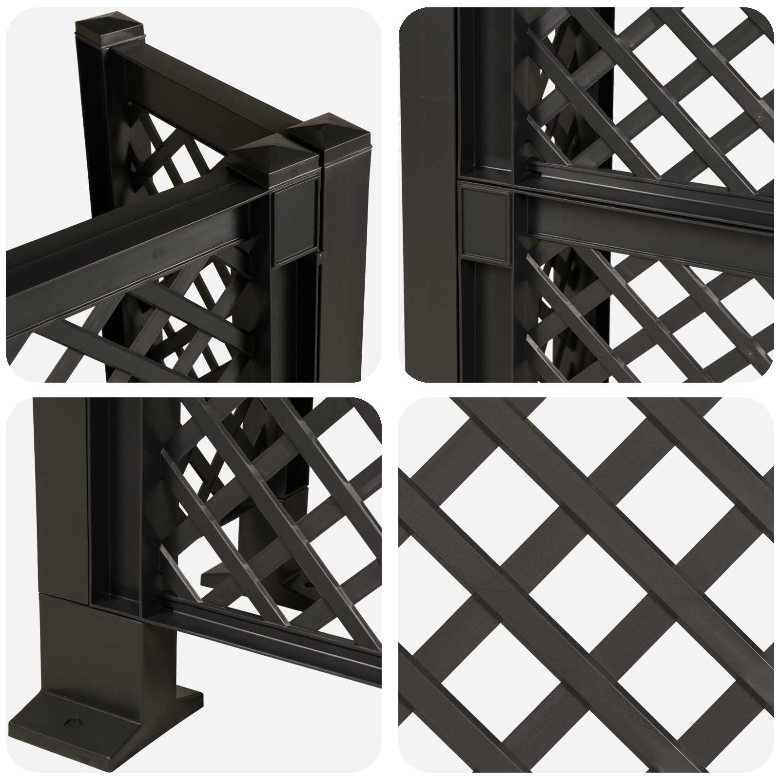 Vuilnisbak Trellis Antracietkleurig 123 x 47 x 114 cm PP image 7