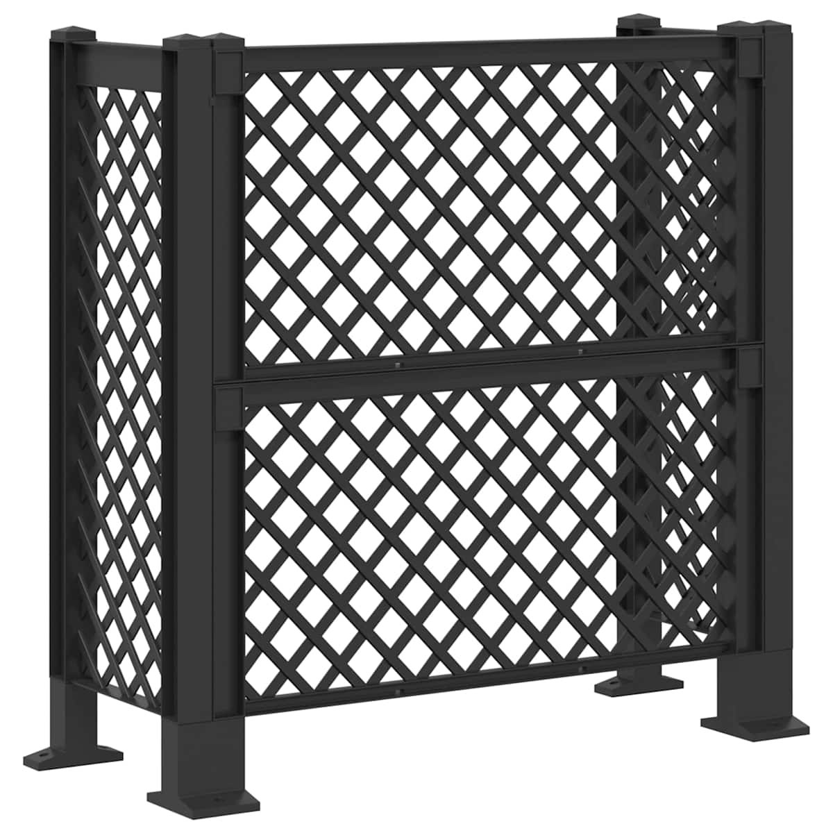 Affaldskurvgitter Antracit 123 x 47 x 114 cm PP - Billede 2