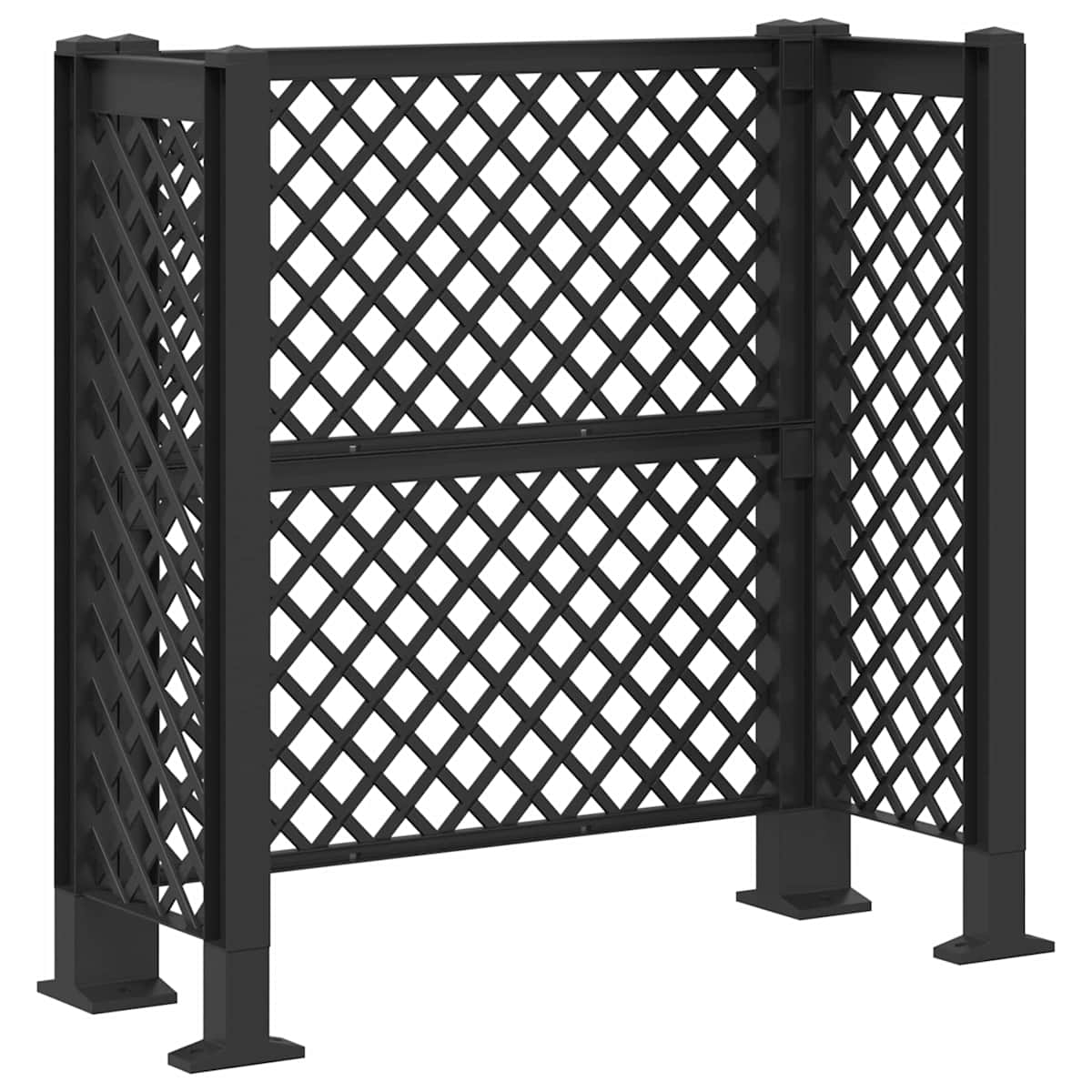 Affaldskurvgitter Antracit 123 x 47 x 114 cm PP - Billede 6