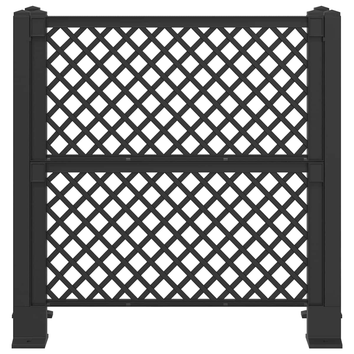 Affaldskurvgitter Antracit 123 x 47 x 114 cm PP - Billede 4