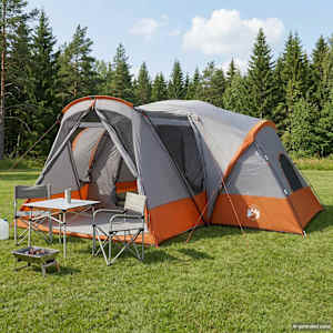Hišna šotor z dežno prevleko, odporna na vodo 10 oseba