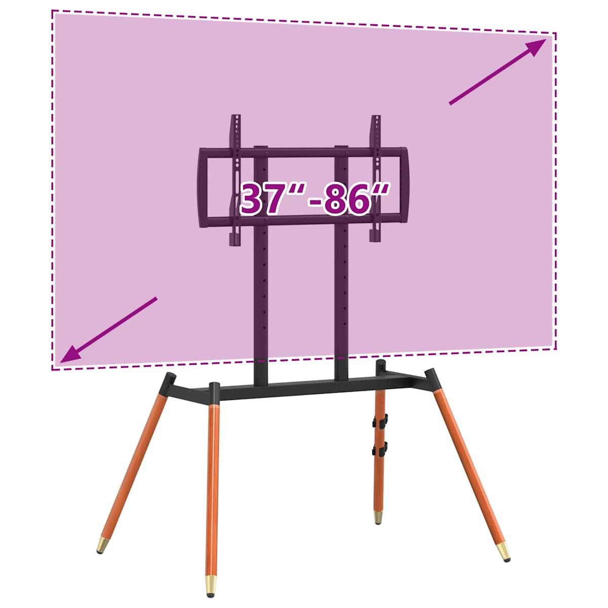 Staffeli TV-stativ til 37-86 Inch Screen Max VESA 400x600mm - Billede 10