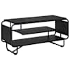 vidaXL Telerialus 98 x 36 x 45 cm Must tamm Tehispuit