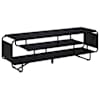 vidaXL Telerialus 140 x 36 x 45 cm Must tamm Tehispuit