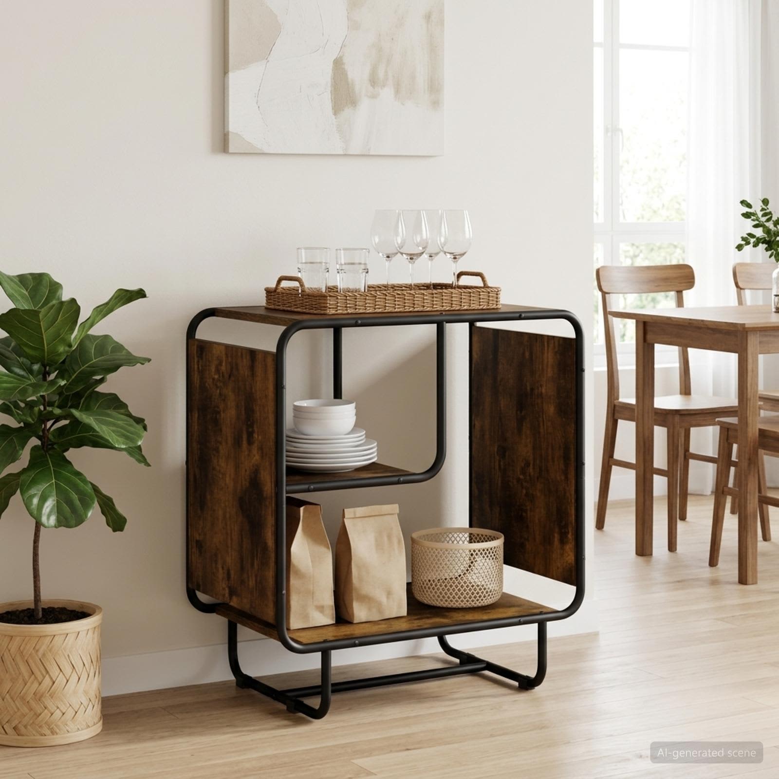 Komoda Dimljen hrast 60 x 37,5 x 64,5 cm Predelan les