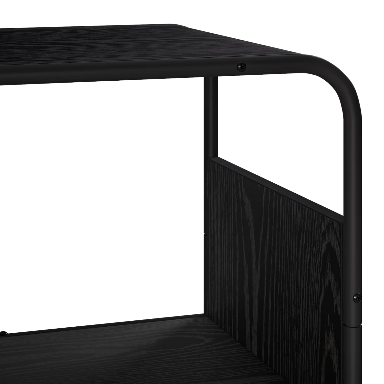 Висок шкаф Черен дъб 60 x 37.5 x 144 cm Инженерна дървесина — изображение 4