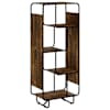 vidaXL K&otilde;rge kapp Suitsutatud tamm 60 x 37.5 x 144 cm Tehispuit