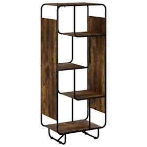 vidaXL K&otilde;rge kapp Suitsutatud tamm 60 x 37.5 x 144 cm Tehispuit