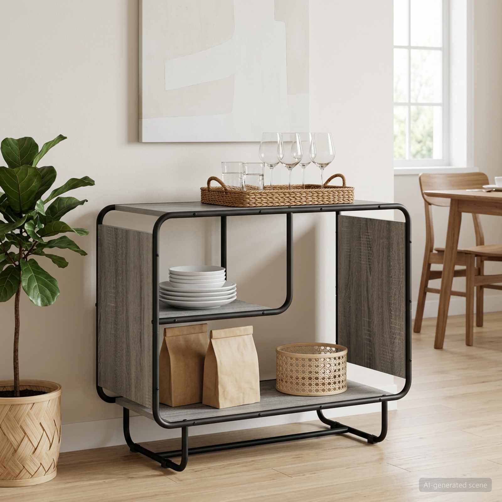 Komoda Siva Sonoma 80 x 37.5 x 64.5 cm Predelan les