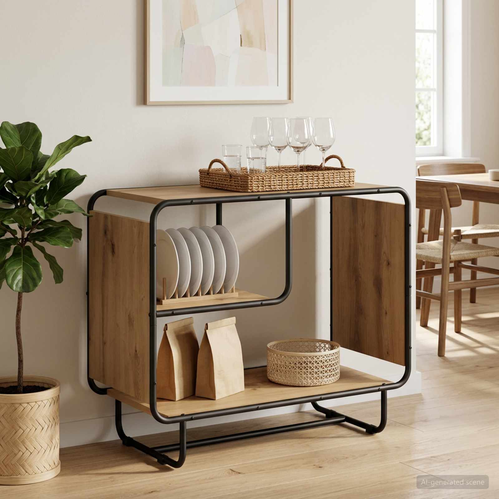 Komoda Artisan hrast 80 x 37.5 x 64.5 cm Predelan les