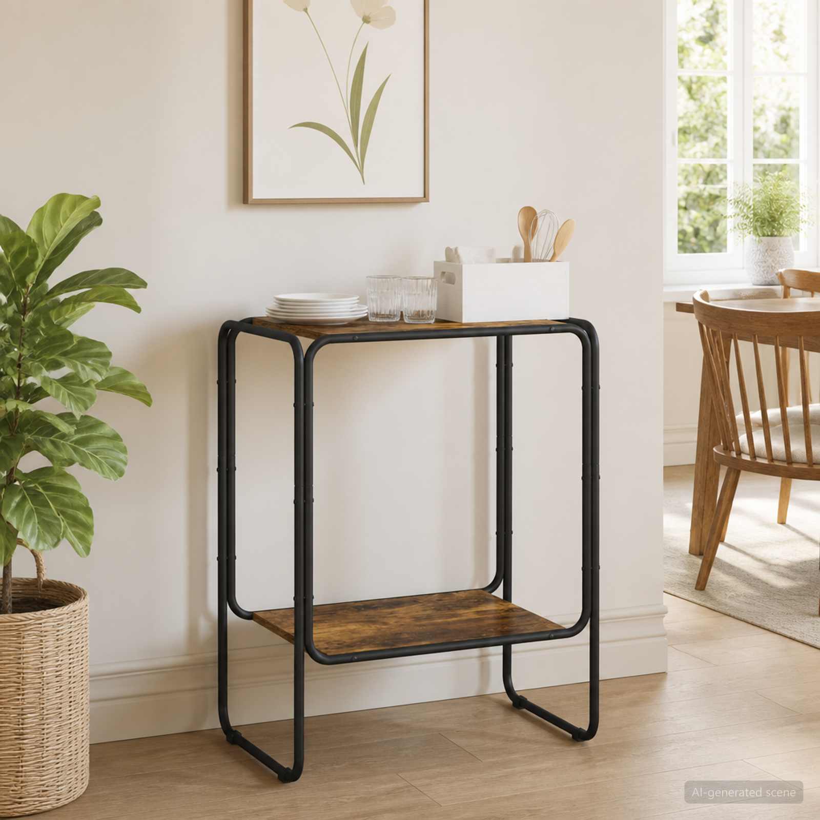Komoda Dimljen hrast 60 x 38 x 75 cm Konstruiran les