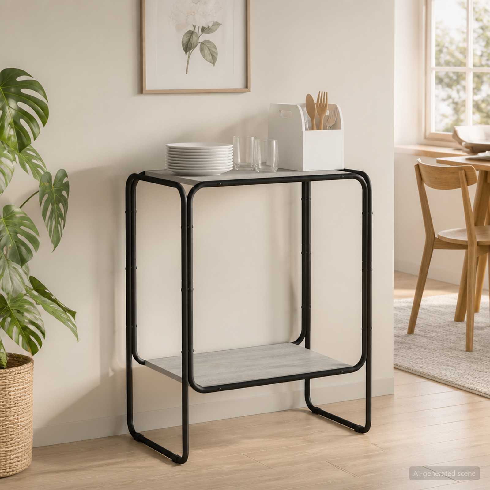 Komoda Siva Sonoma 60 x 38 x 75 cm Konstruiran les