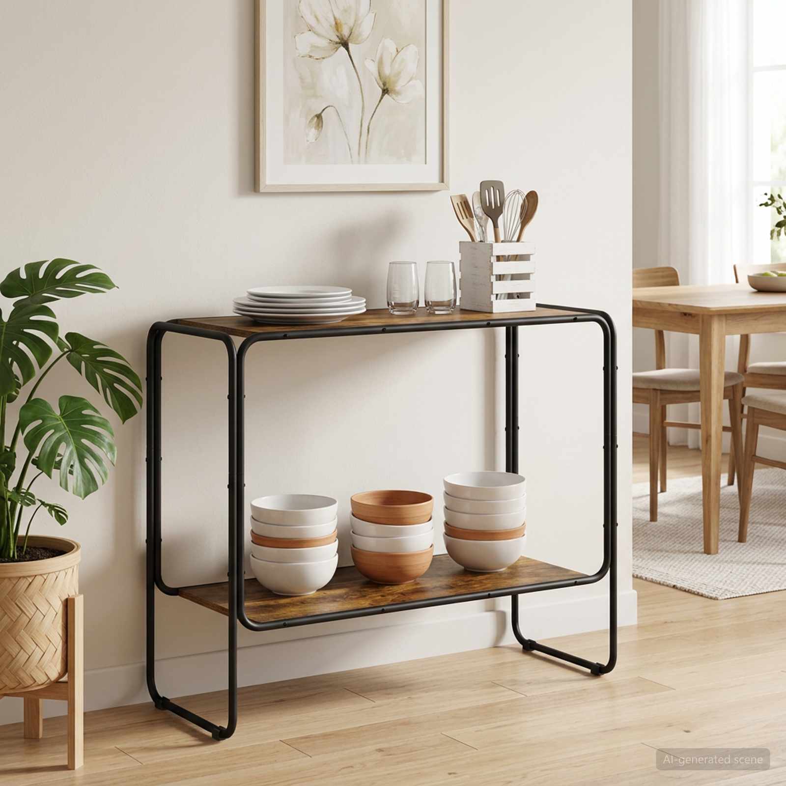 Komoda Dimljen hrast 93.5 x 38 x 75 cm Konstruiran les