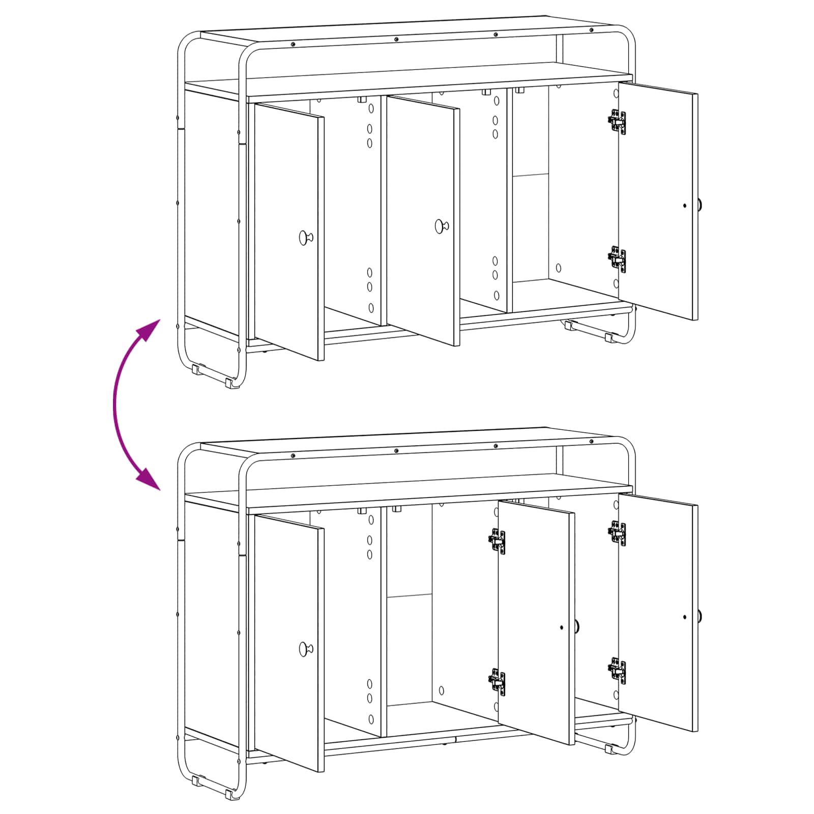 Komoda Star les 102 x 35 x 75 cm Predelan les