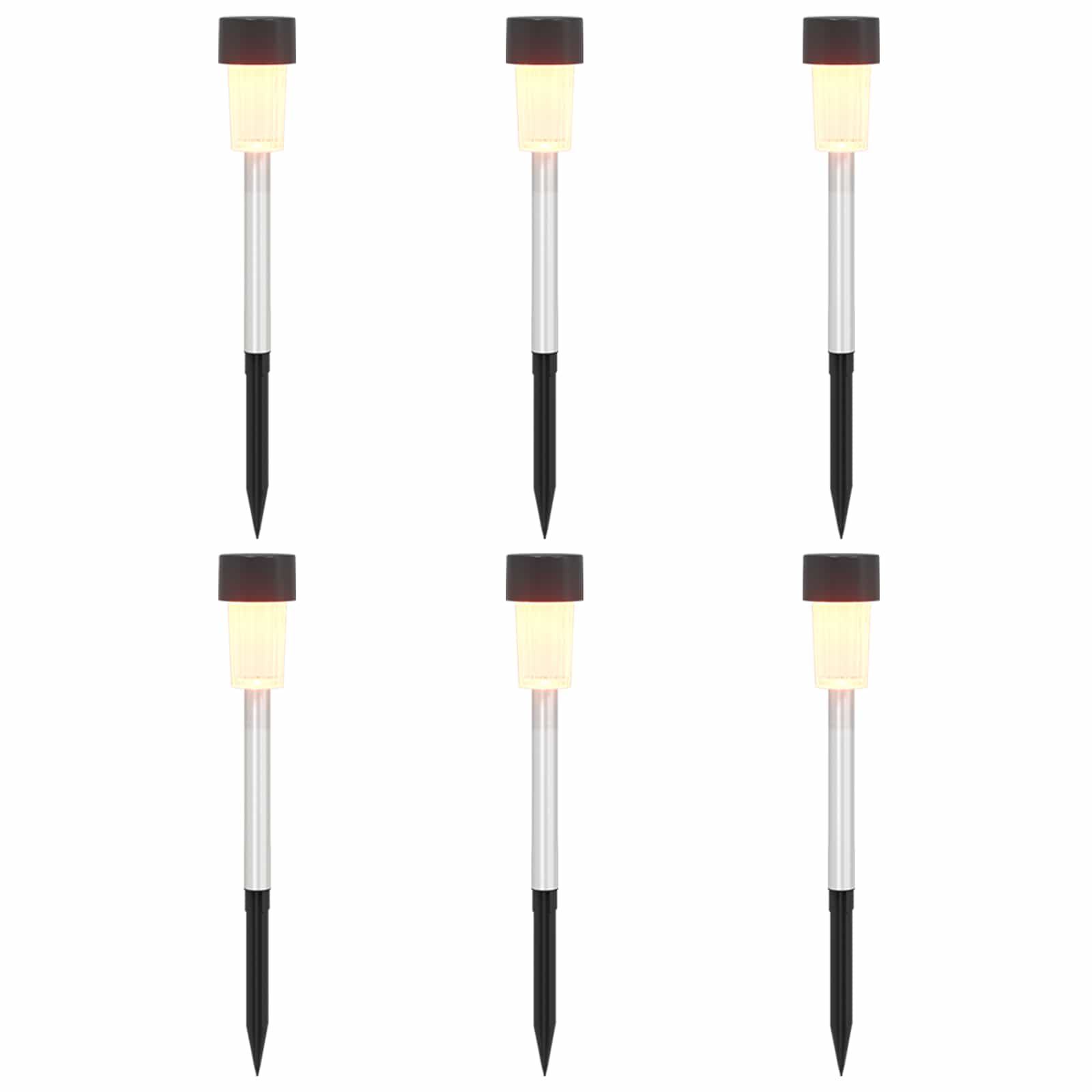 Buitenzonne-lampen met grondpin 6 pcs Warmwit 29,5 cm image 2