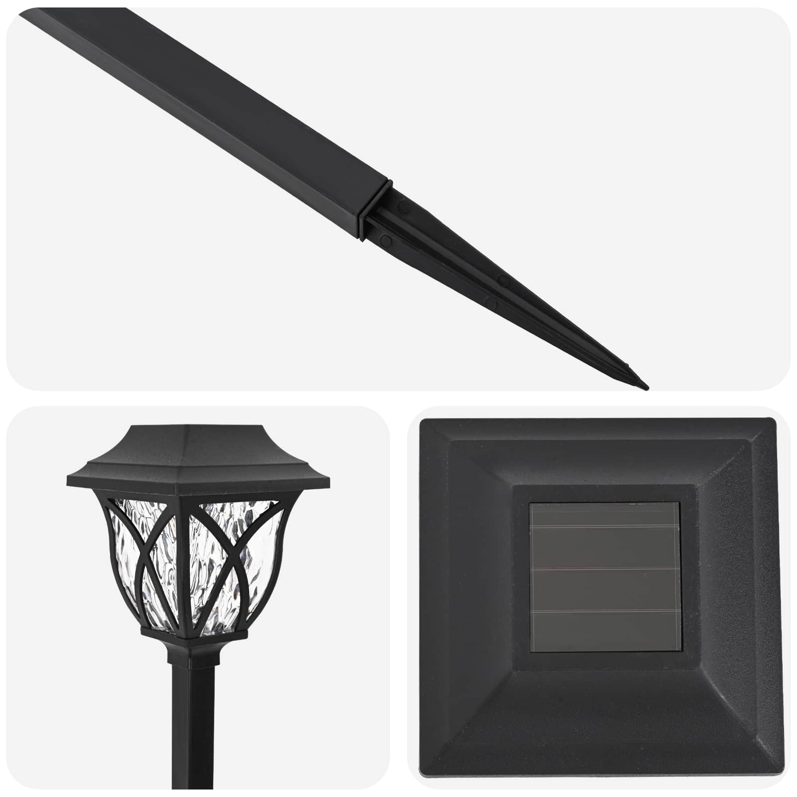 Buitenzonne-lampen met grondpin 6 pcs Warmwit 42 cm PP image 5