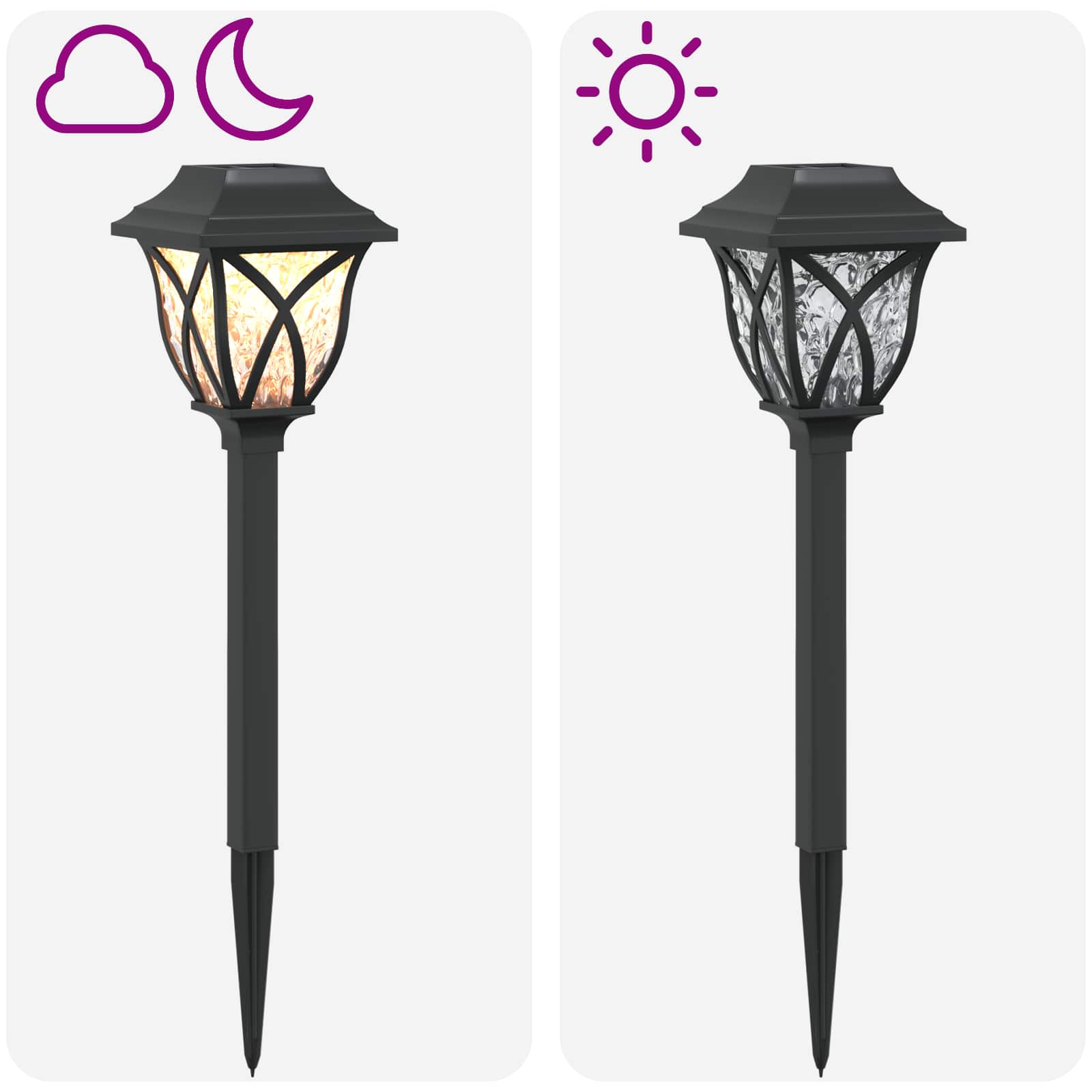 Buitenzonne-lampen met grondpin 12 pcs Warmwit 42 cm PP image 7