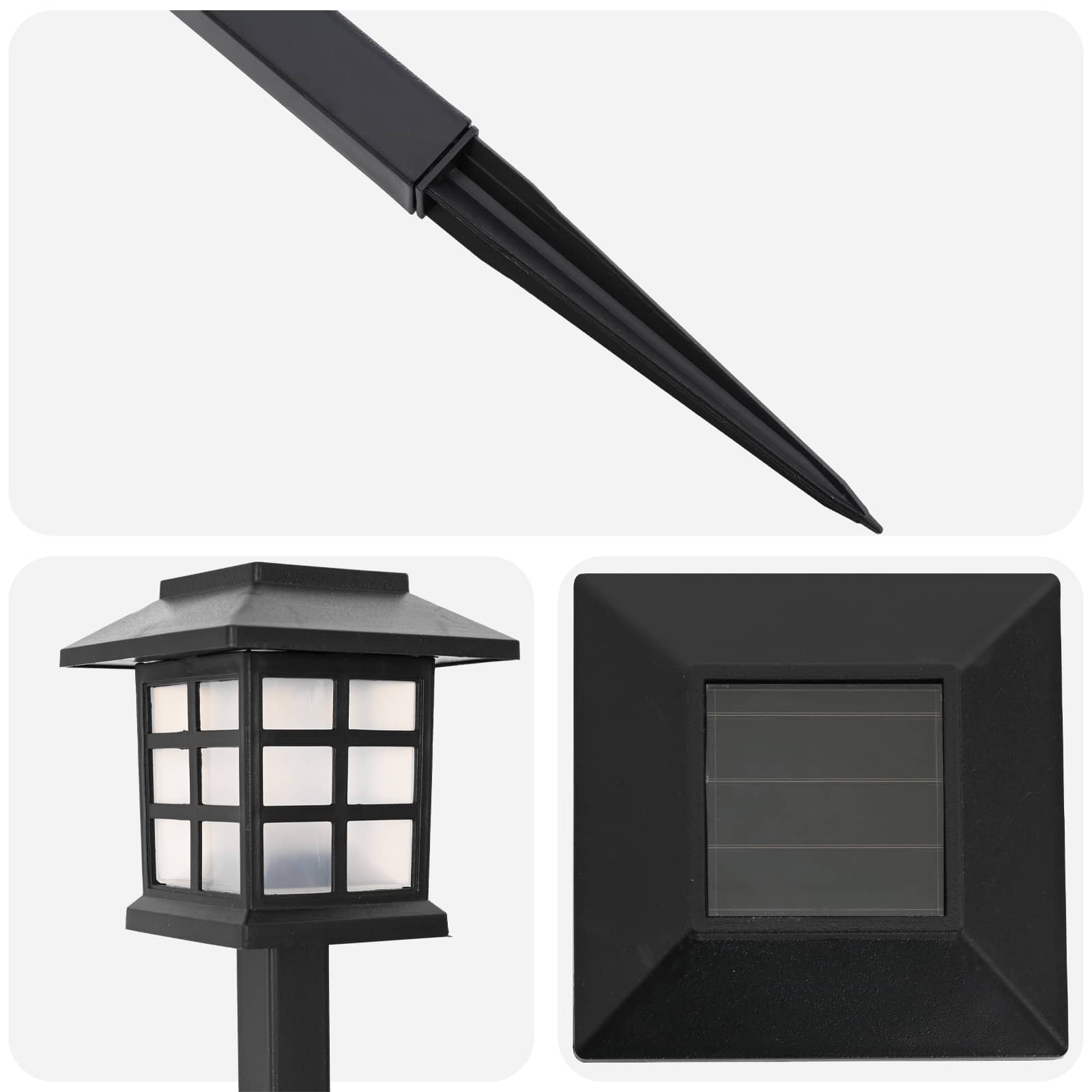 Buitenzonne-lampen met grondpin 12 pcs Warmwit 38,5 cm PP image 5