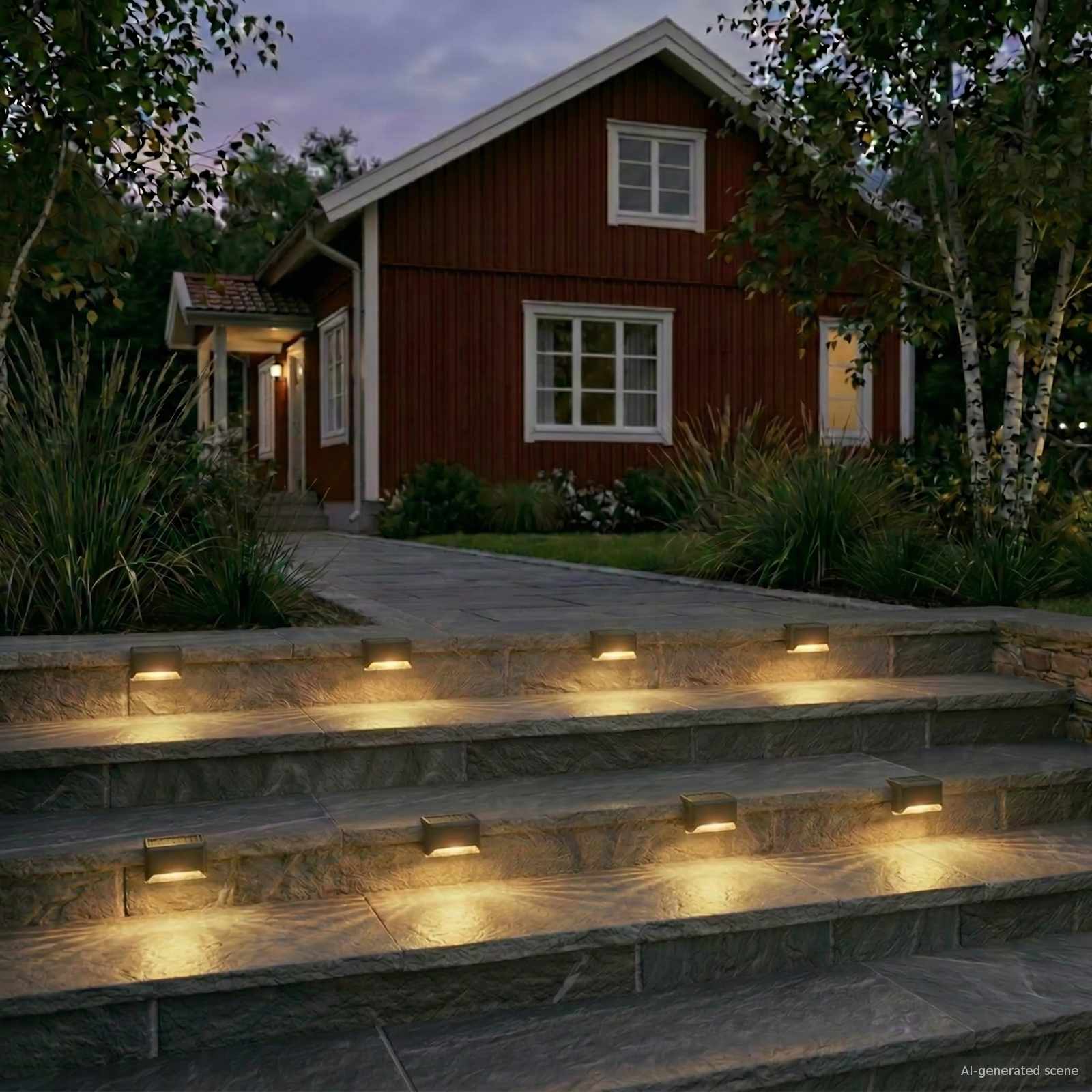 Buitenzonne-lampen met grondpin 8 pcs Warmwit 4,5 cm ABS en PS image 3