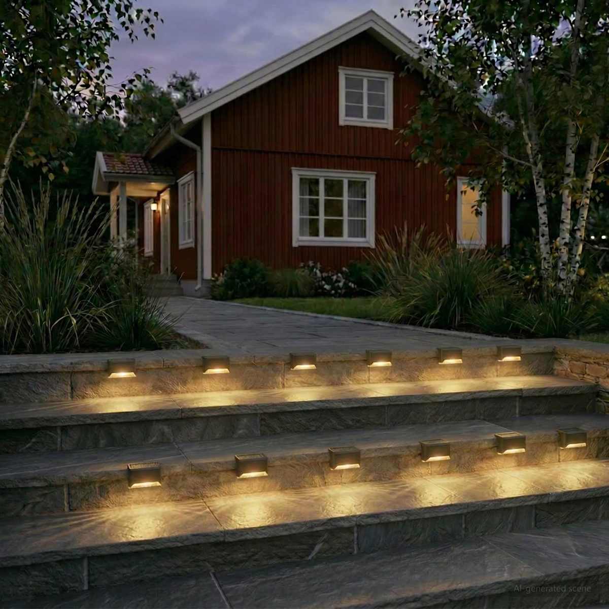 Udendørs sollys med jordspyd Varm hvid 4,5 cm ABS og PS - Billede 3